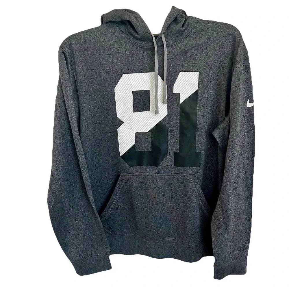 Nike Thermal Fit Mens Calvin Johnson Detroit Lions Football Hoodie #81 M NFL EUC